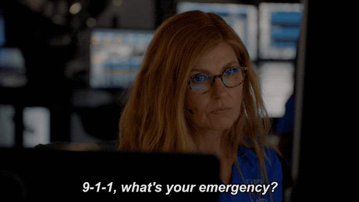 connie britton answers a 911 emergency call