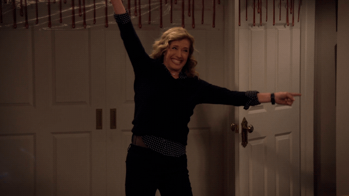 nancy travis excited in last man standing