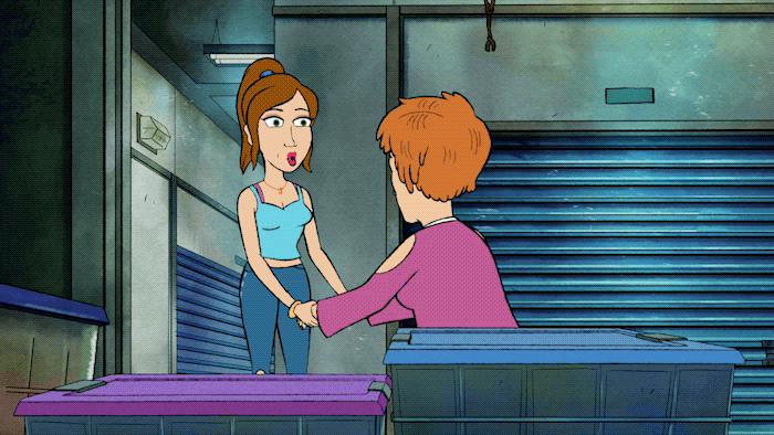 jenny and betty hart dancing in animated comedy bless the harts