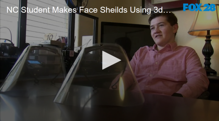 NC Student Creates Face Shields Using 3D Printer Tech FOX 28 Spokane