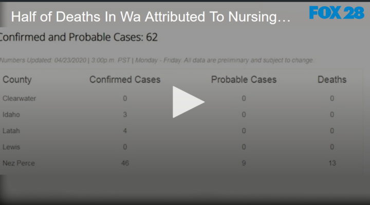2020-04-24 Half of Deaths In Wa Attributed To Nursing Homes Deaths FOX 28 Spokane