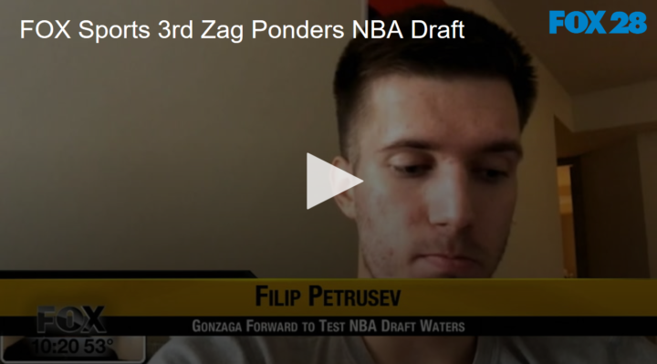 2020-04-28 Fox Sports 3rd Zag Ponders NBA Draft FOX 28 Spokane