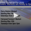 Farmers Markets Schedule For 2020