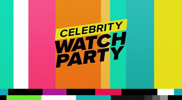 CELEBRITY WATCH PARTY Backplate ©FOX 2020 | FOX 28 Spokane logo for new show celebrity watch party with a rainbow background