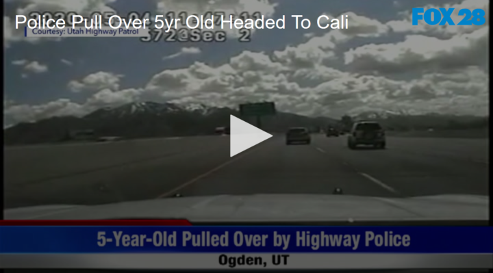 _2020-05-05 Police Pull Over 5yr Old Headed To Cali FOX 28 Spokane