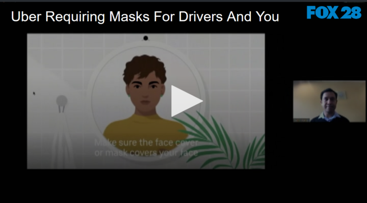 2020-05-14 Uber Requiring Masks For Both Drivers And You FOX 28 Spokane