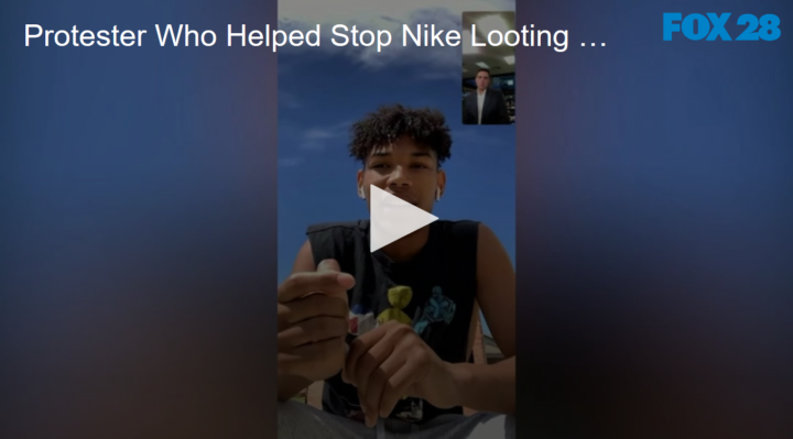 2020-06-02 Protester Who Helped Stop Nike Looting Speaks FOX 28 Spokane