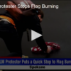 Spokane Protester Stops Flag Burning