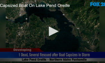 Capsized Boat On Lake Pend Oreille
