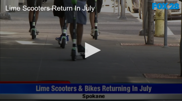 2020-06-30 Lime Scooters Return In July FOX 28 Spokane