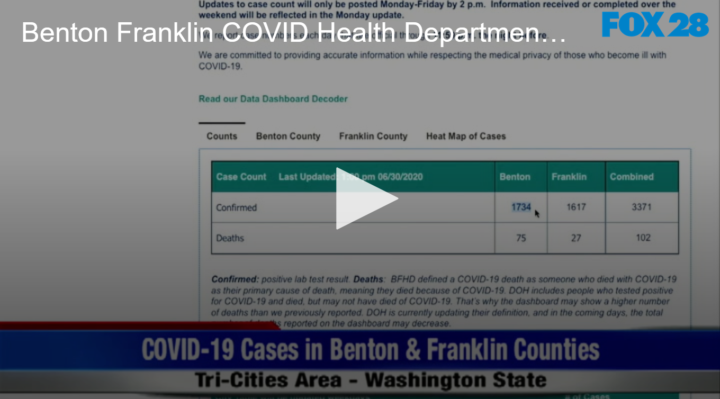 2020-07-01 Benton Franklin COVID Health Department Speaks FOX 28 Spokane