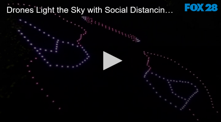 2020-07-08 Drones Light the Sky with Social Distancing PSA FOX 28 Spokane
