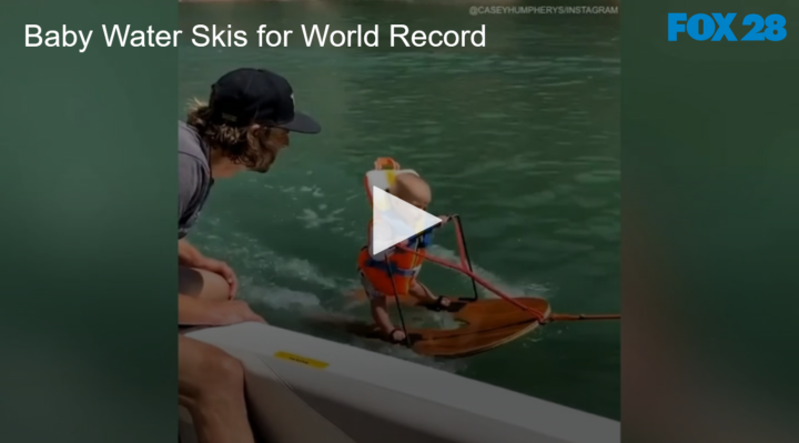 2020-09-21 Baby Water Skis for World Record FOX 28 Spokane