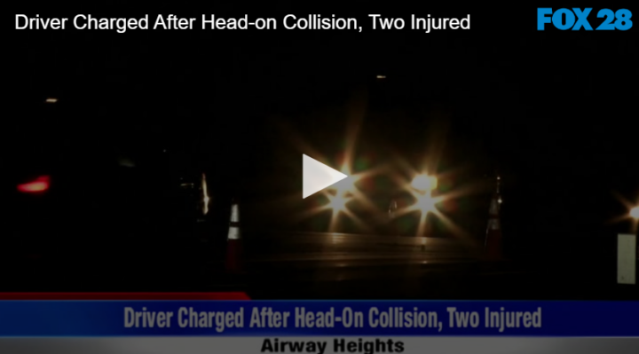 Screenshot 2020-12-14 111228 | FOX 28 Spokane road at night with car headlights in distance