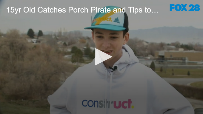 15 Year Old Catches Porch Pirate with Tech FOX 28 Spokane