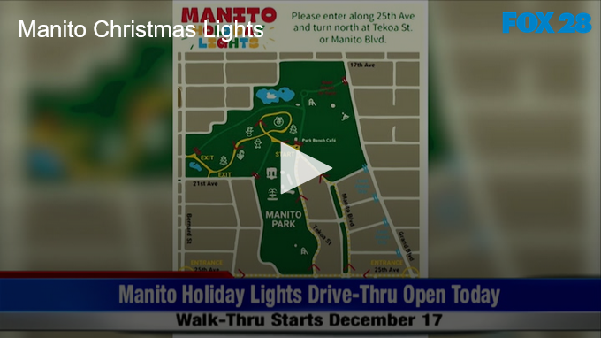 2021-12-10 at 12-24-09 Second Year of a New Winter Time Tradition Manito Park’s Drive Thru Light Show | FOX 28 Spokane Manito Light Show Video