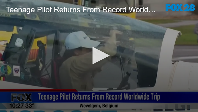 FOX Find-Teenage Pilot Returns From Record Worldwide Flight FOX 28 Spokane