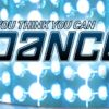 so you think you can dance logo on blue background with bright lights and silhouette of man and woman dancing on each end of words