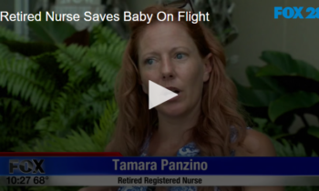 Retired Nurse Saves Baby On Flight