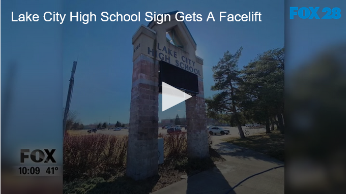 2024-03-28 at 10-40-39 Lake City High School Sign Gets A Facelift FOX 28 Spokane