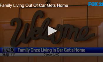 Family Living Out Of Car Gets Home
