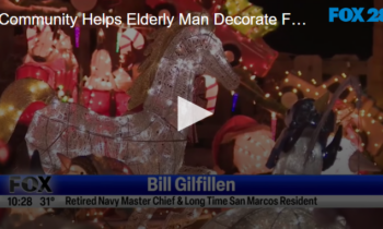 Community Helps Elderly Man Decorate For Christmas