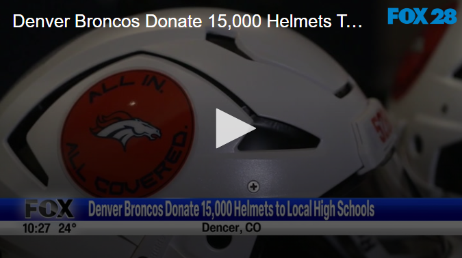 2025-01-30 100311 | FOX 28 Spokane Denver Broncos Donate 15,000 Helmets To Local High Schools January 30th 2025