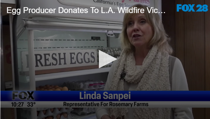 Egg Producer Donates To L.A. Wildfire Victims Feb 19 2025