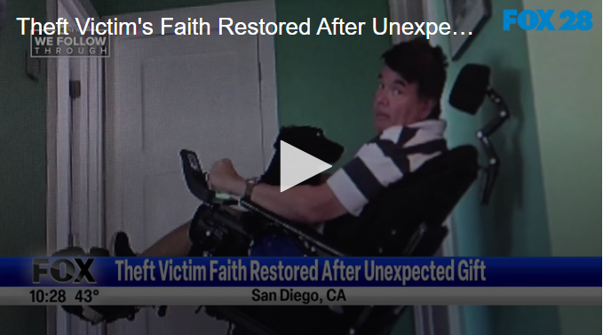 Theft Victim's Faith Restored After Unexpected Gift April 22 2025