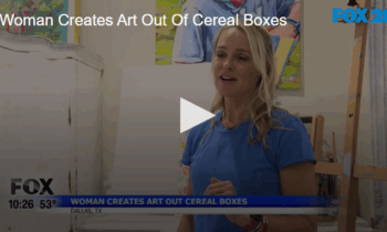 Woman Creates Art Out Of Cereal Boxes