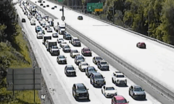 Traffic delays after crash on I-90 eastbound in Spokane