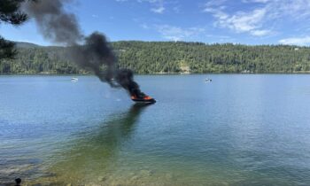 Boat fire near Higgins Point on Lake Coeur d’Alene under investigation, no injuries reported