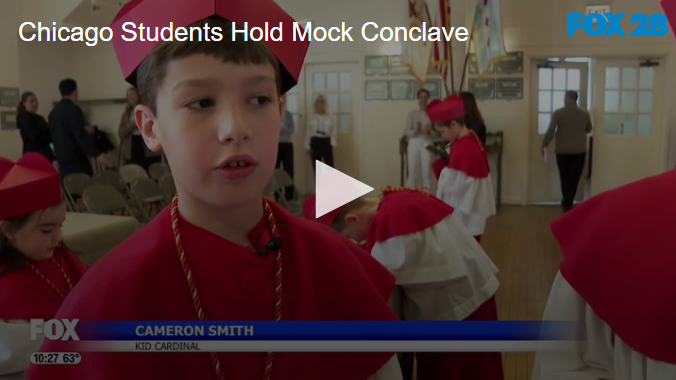 Chicago Students Hold Mock Conclave May 8 2025