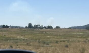 Firefighters working to contain a small brushfire in Cheney