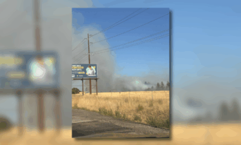 Brush fire near Trent and Woodlawn at 10 acres, prompts lane closures, 2nd alarm response in Spokane Valley