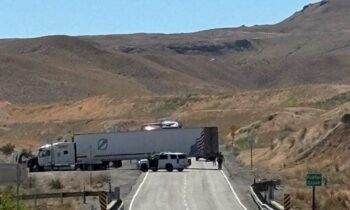 State Route 17 blocked just south of Bridgeport due to sideways semitruck