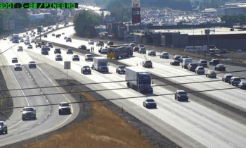 Collision blocks lanes on I-90 westbound near SR 27 in Spokane