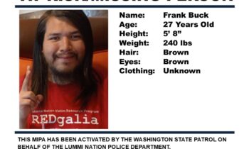 Cancelled Missing Indigenous Person Alert: Frank Buck last seen in Spokane