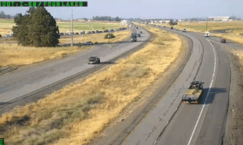 Collision blocks State Route 904 near Four Lakes