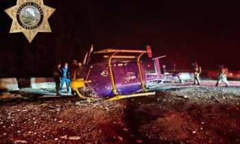 Rescue helicopter tips over near Cle Elum, crew escapes unhurt