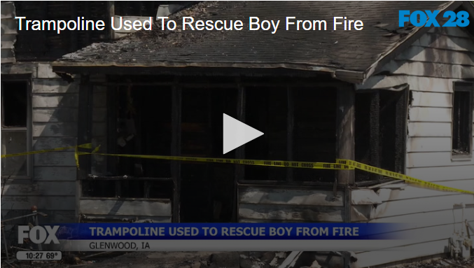 Trampoline used to rescue boy from fire Sept 10 2025