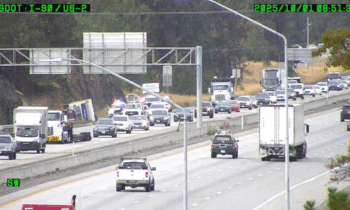 Overturned truck near Garden Springs exit on I-90 will cause delays, says Spokane DOT