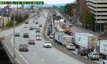Crash blocks lane on I-90 east near Hamilton Street in Spokane, causes evening delays