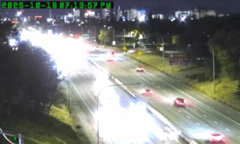 Crash causing backup on westbound I-90 near Hamilton exit in Spokane