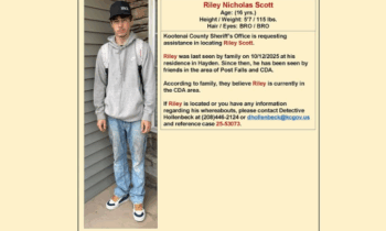 MISSING: Teenager last seen near Coeur d’Alene and Post Falls