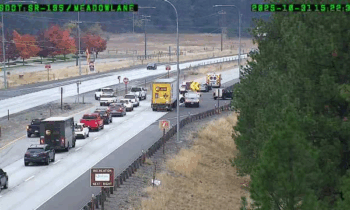 Crash blocks northbound lanes on US 195 at Meadowlane Road in Spokane