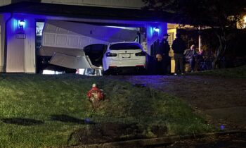 Driver crashes into garage in Spokane’s Shiloh Hills neighborhood