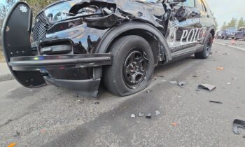 Man arrested for eluding, crashing into police car after alleged drive-by shooting in Spokane