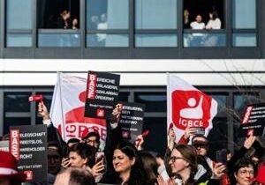 ‘Sacrificed futures’: German chemical workers protest looming job cuts