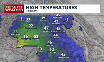 Clouds build toward a chance of rain Friday night